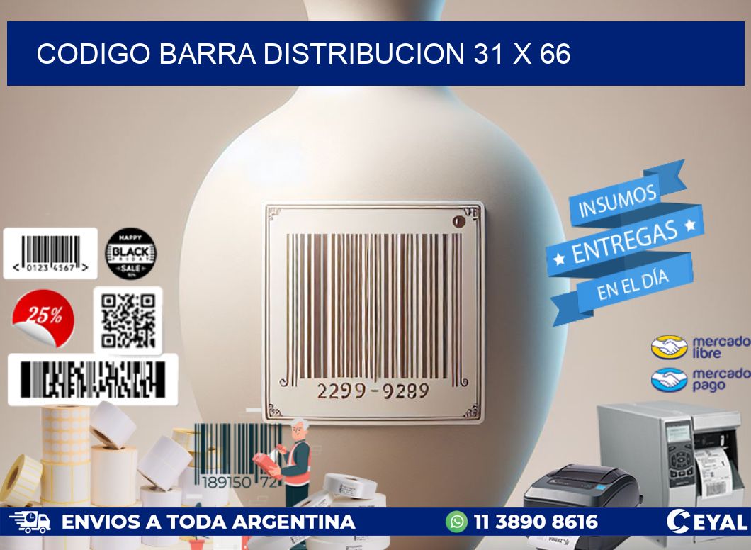 CODIGO BARRA DISTRIBUCION 31 x 66