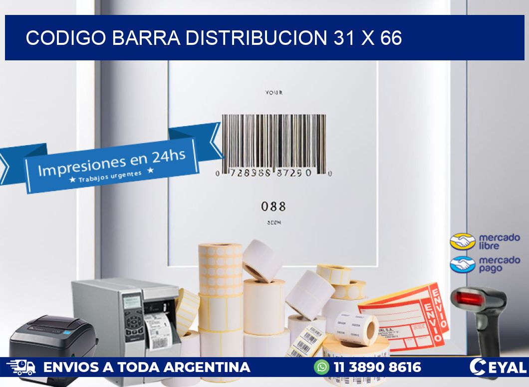 CODIGO BARRA DISTRIBUCION 31 x 66