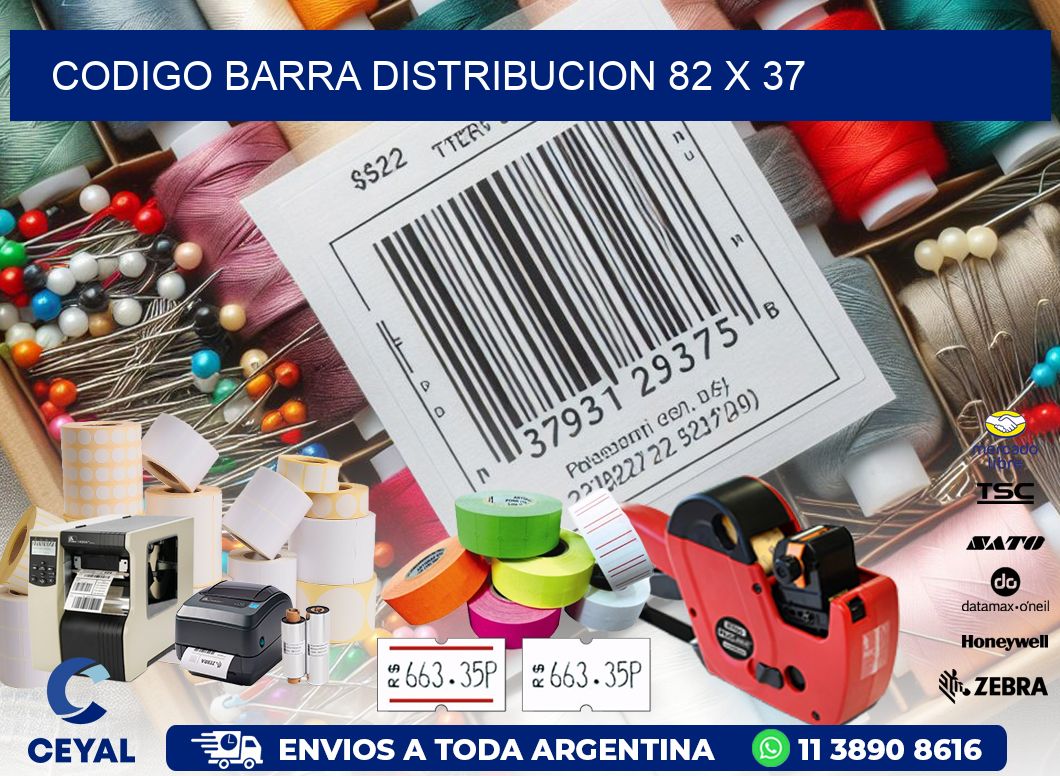 CODIGO BARRA DISTRIBUCION 82 x 37