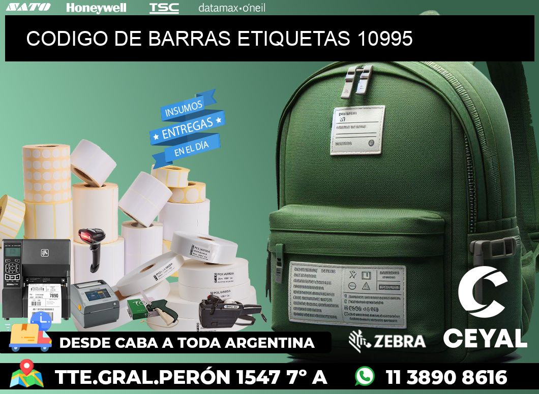 CODIGO DE BARRAS ETIQUETAS 10995