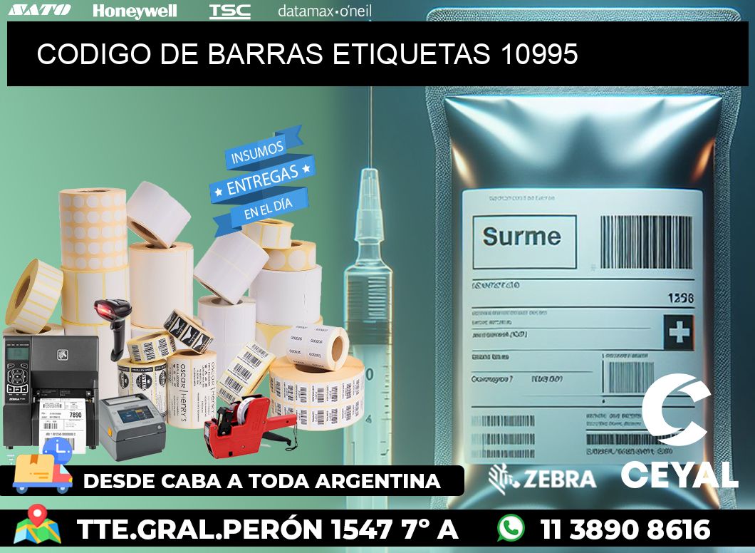 CODIGO DE BARRAS ETIQUETAS 10995