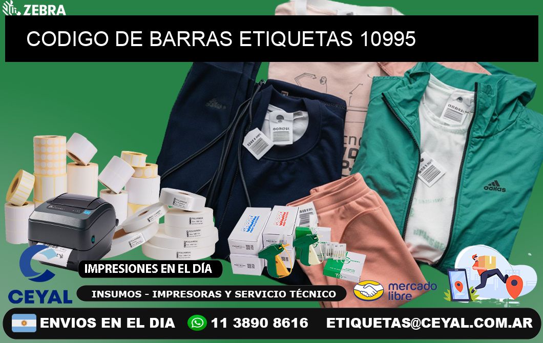 CODIGO DE BARRAS ETIQUETAS 10995