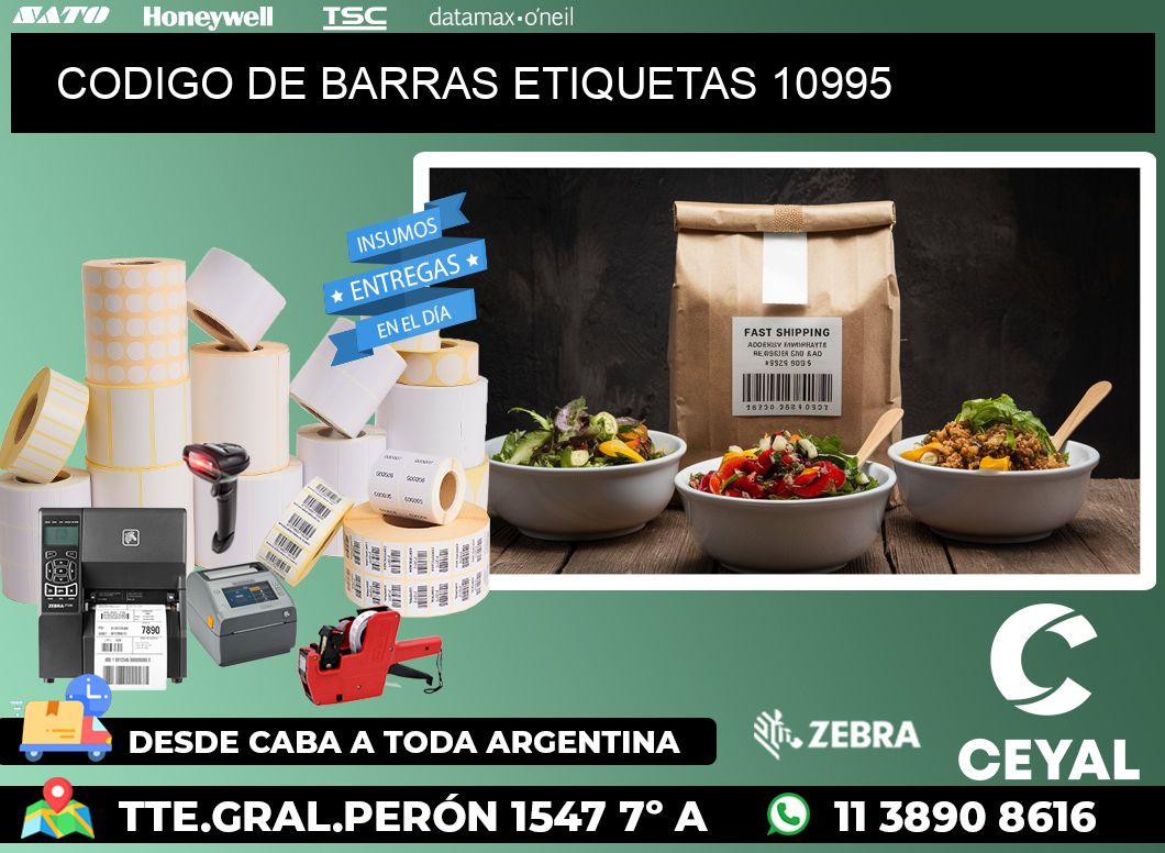 CODIGO DE BARRAS ETIQUETAS 10995