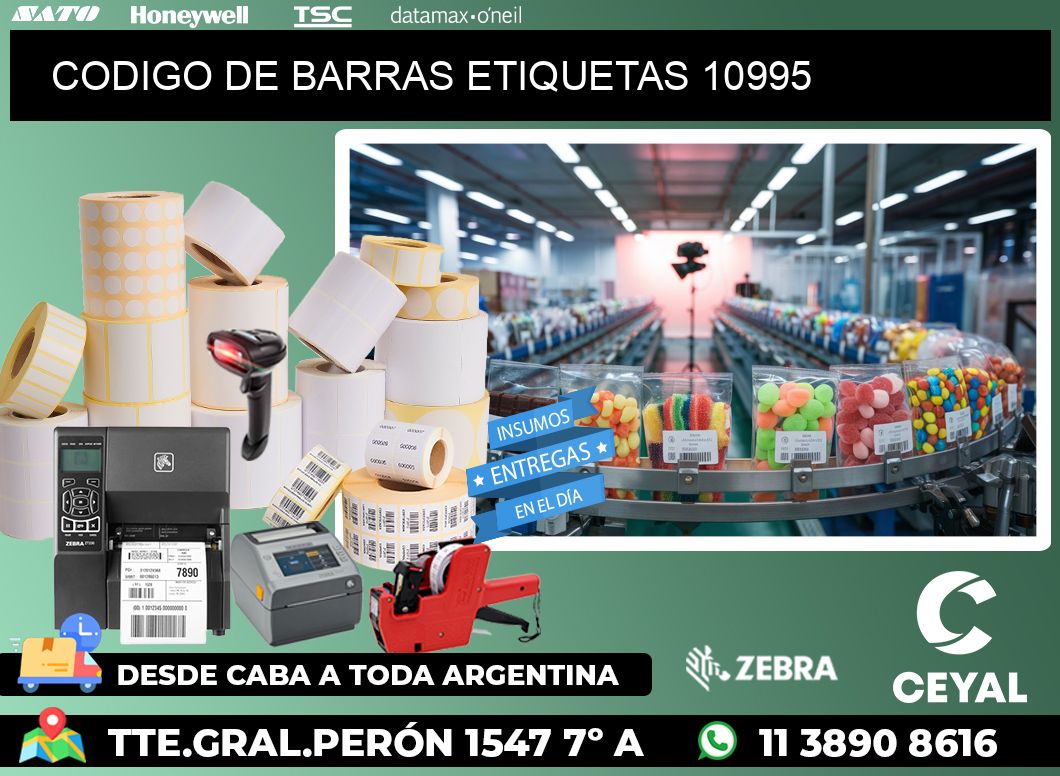 CODIGO DE BARRAS ETIQUETAS 10995