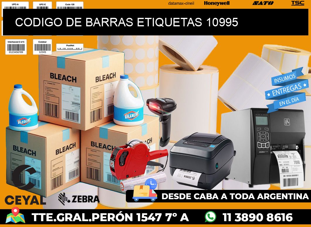 CODIGO DE BARRAS ETIQUETAS 10995