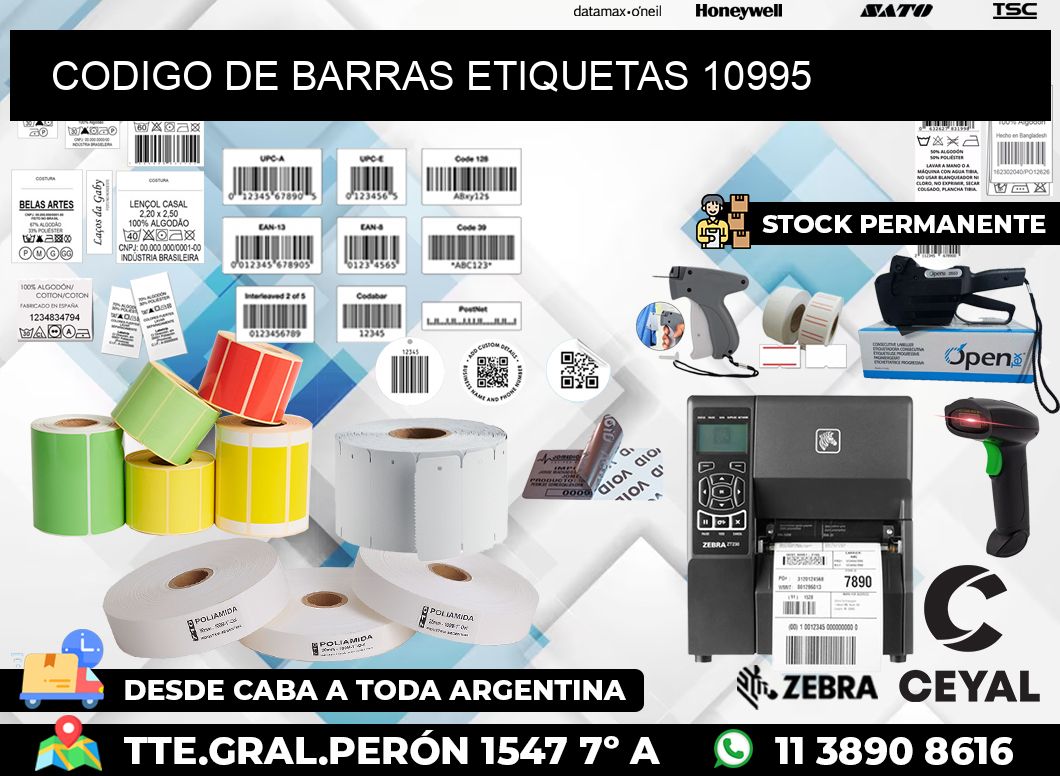 CODIGO DE BARRAS ETIQUETAS 10995