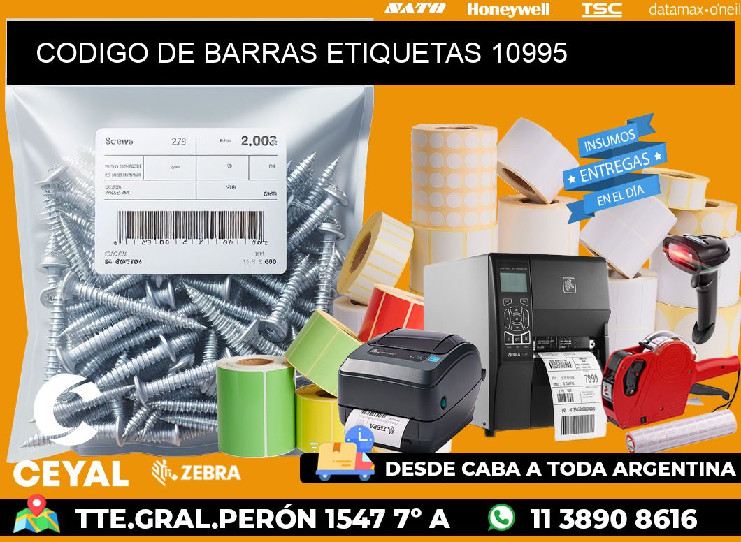 CODIGO DE BARRAS ETIQUETAS 10995