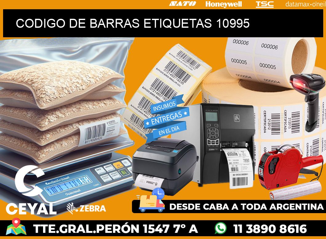 CODIGO DE BARRAS ETIQUETAS 10995