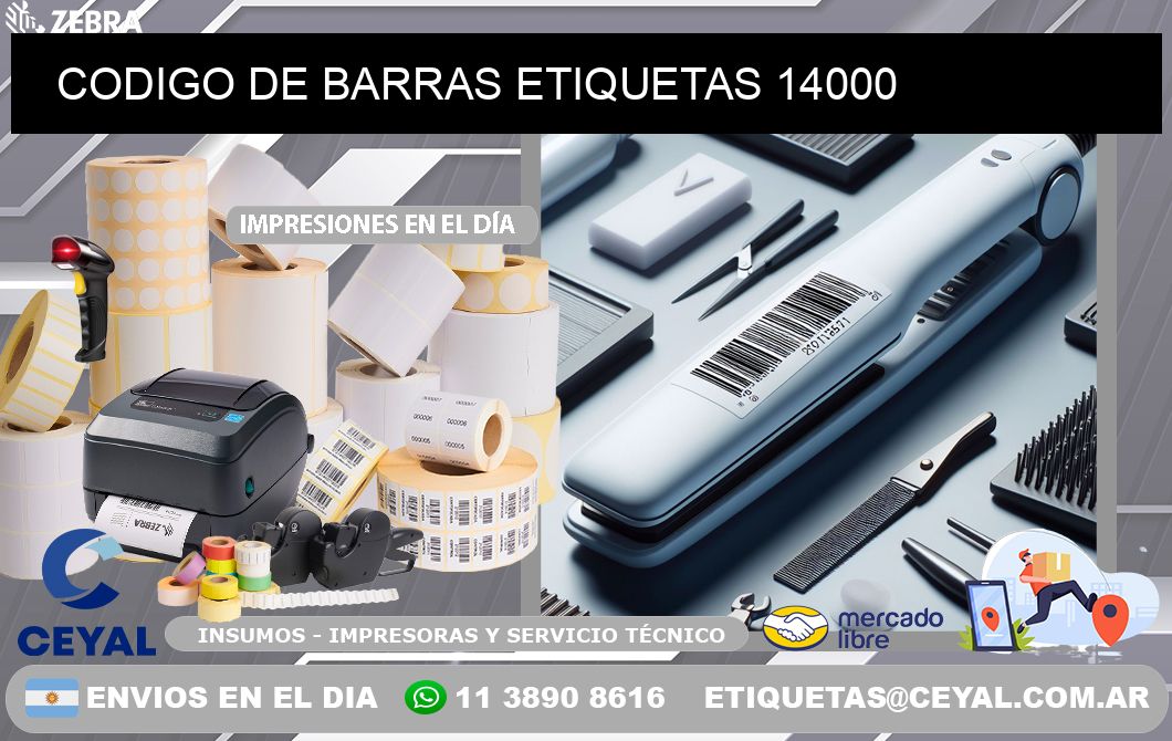 CODIGO DE BARRAS ETIQUETAS 14000