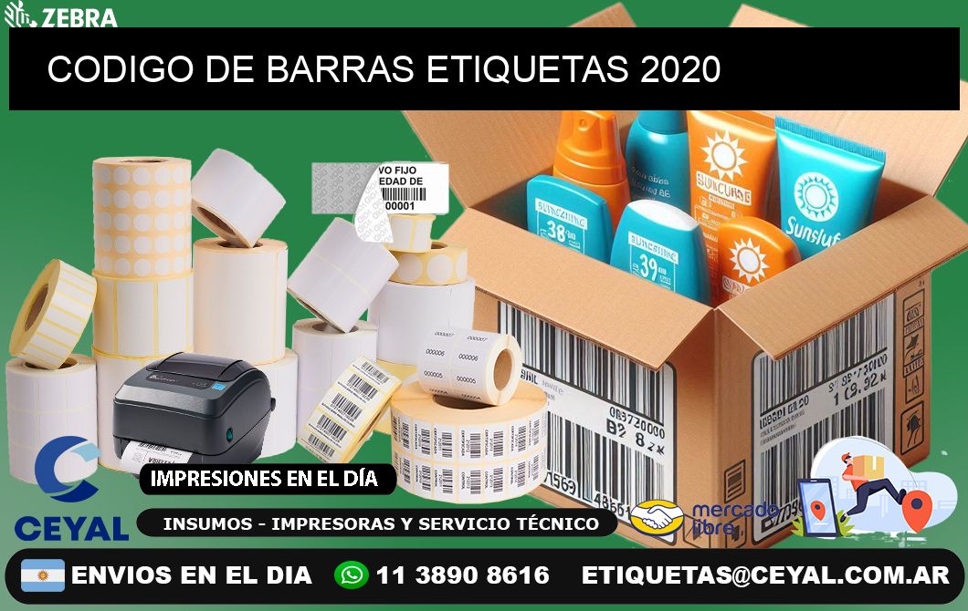 CODIGO DE BARRAS ETIQUETAS 2020