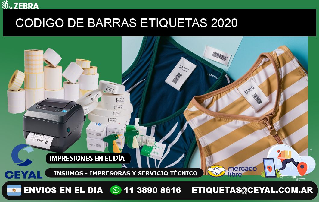 CODIGO DE BARRAS ETIQUETAS 2020