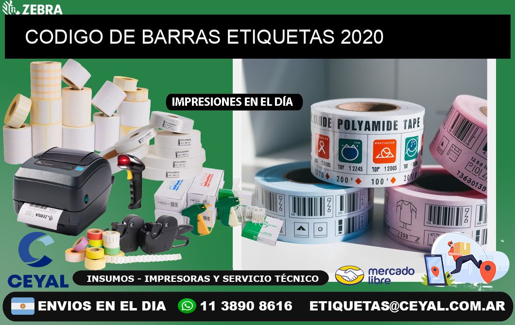 CODIGO DE BARRAS ETIQUETAS 2020