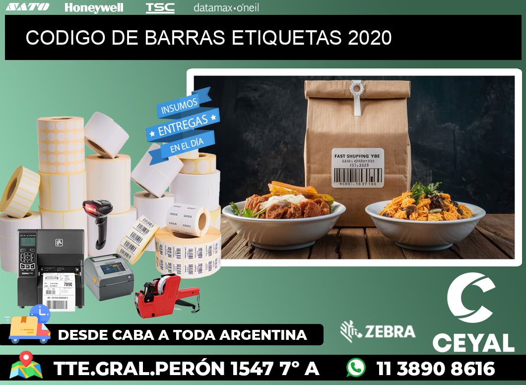 CODIGO DE BARRAS ETIQUETAS 2020