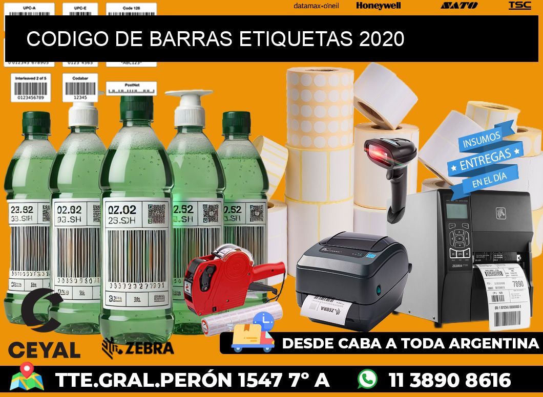 CODIGO DE BARRAS ETIQUETAS 2020