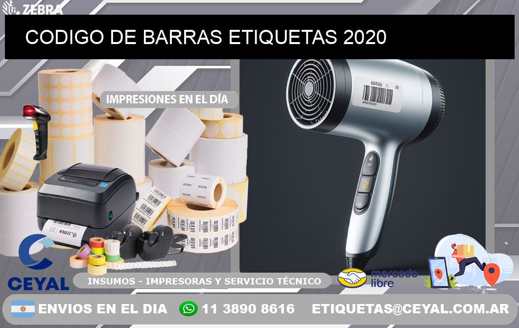 CODIGO DE BARRAS ETIQUETAS 2020