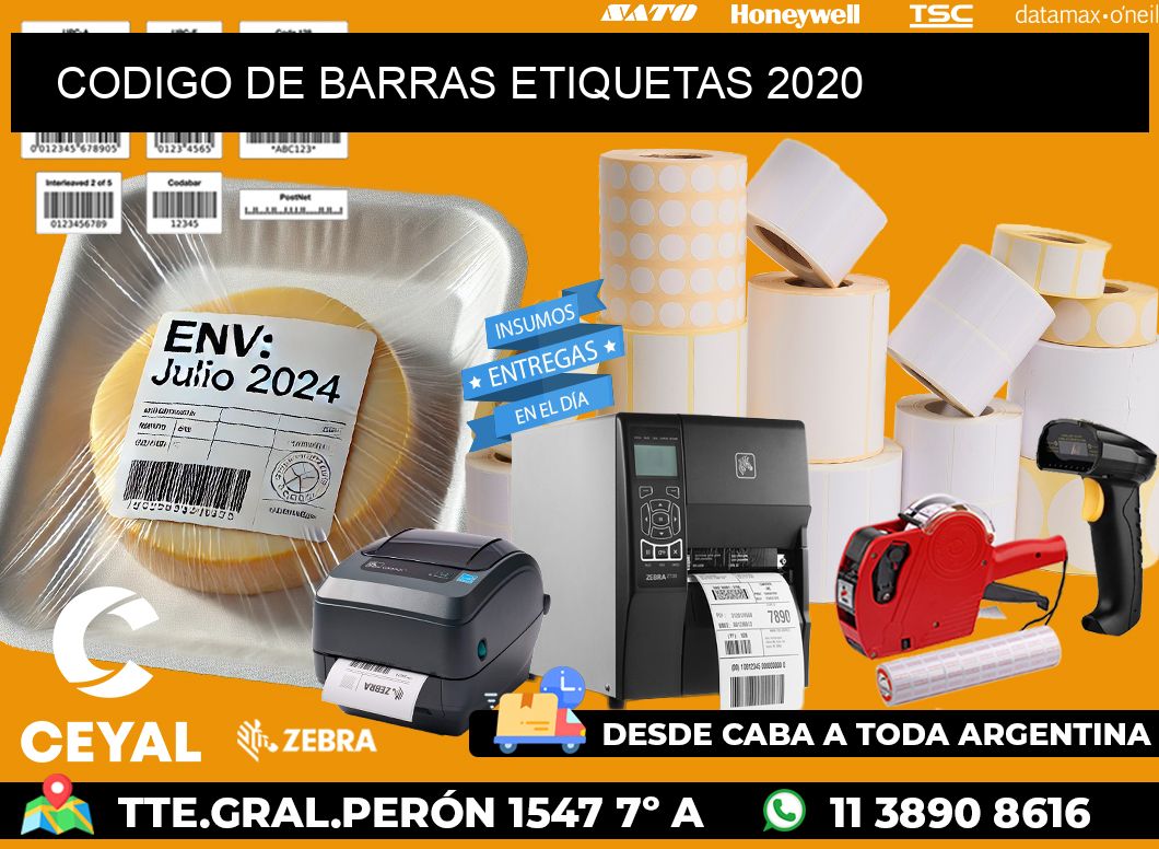 CODIGO DE BARRAS ETIQUETAS 2020