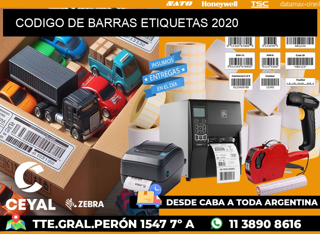 CODIGO DE BARRAS ETIQUETAS 2020