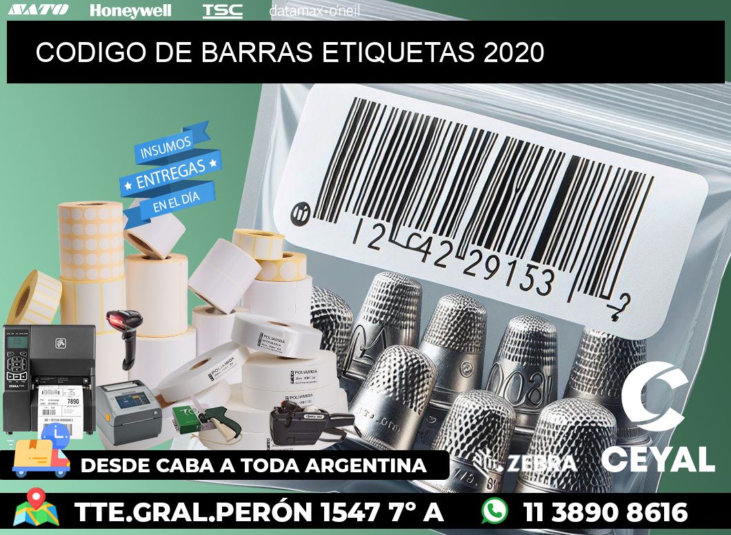 CODIGO DE BARRAS ETIQUETAS 2020