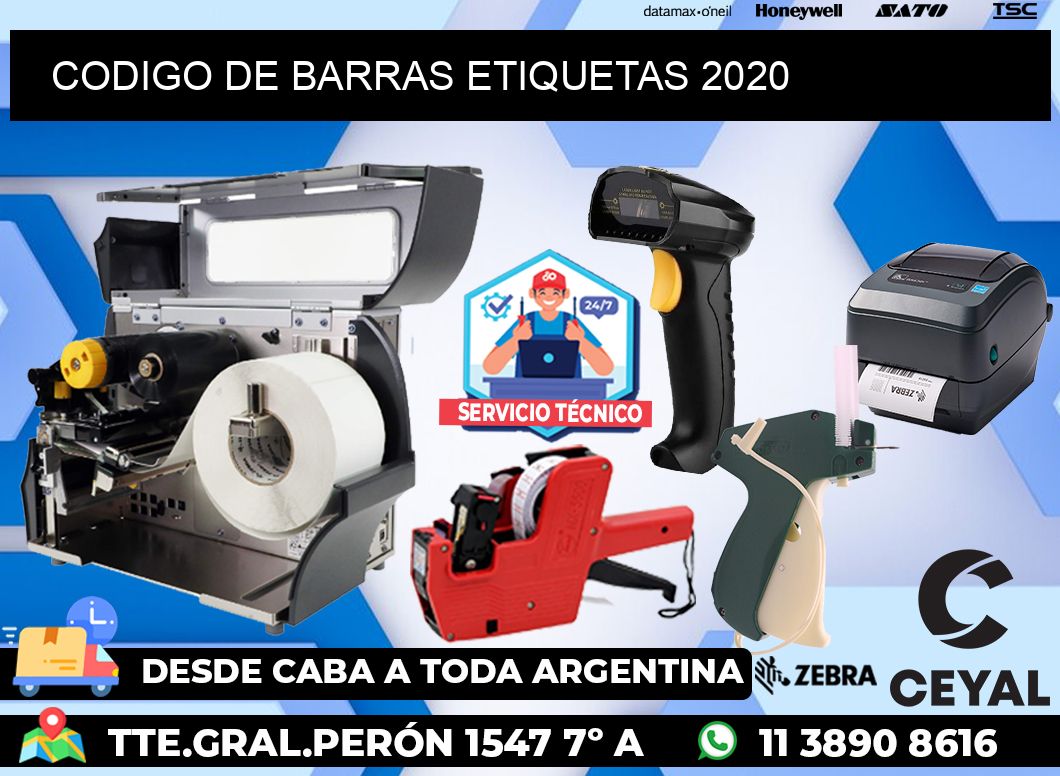 CODIGO DE BARRAS ETIQUETAS 2020