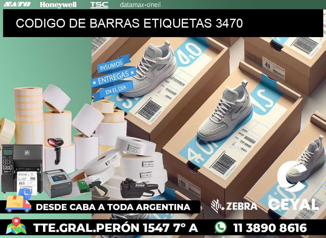 CODIGO DE BARRAS ETIQUETAS 3470