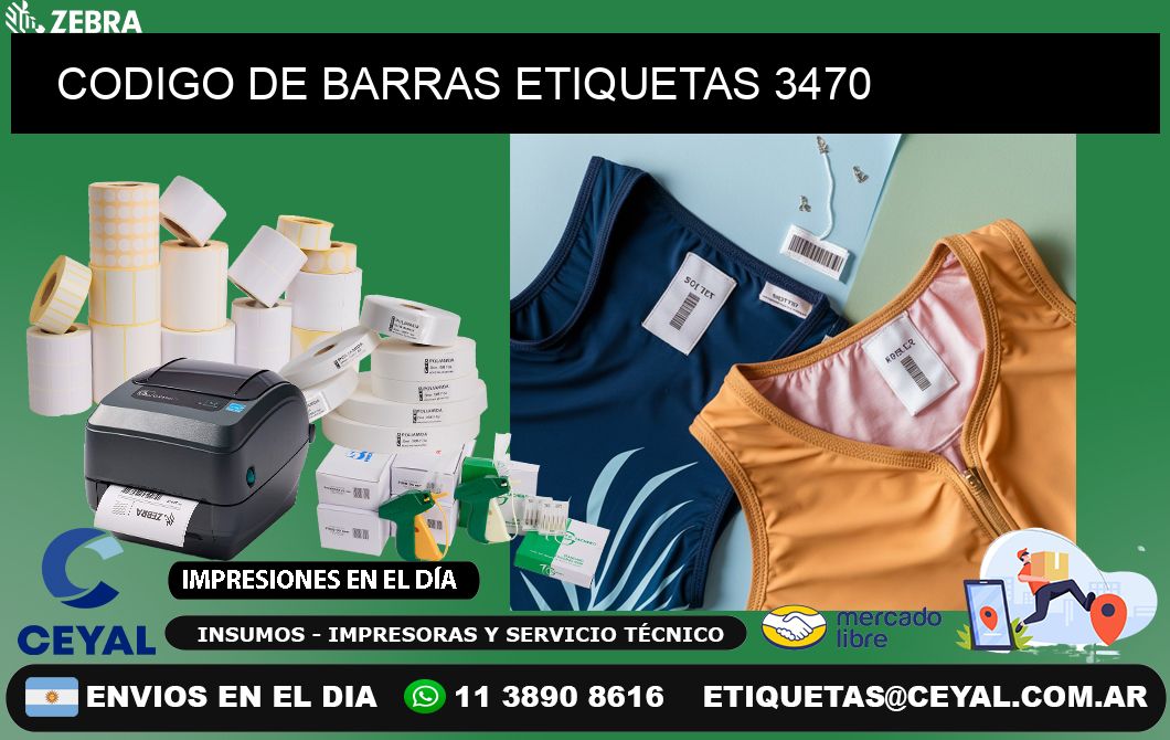 CODIGO DE BARRAS ETIQUETAS 3470