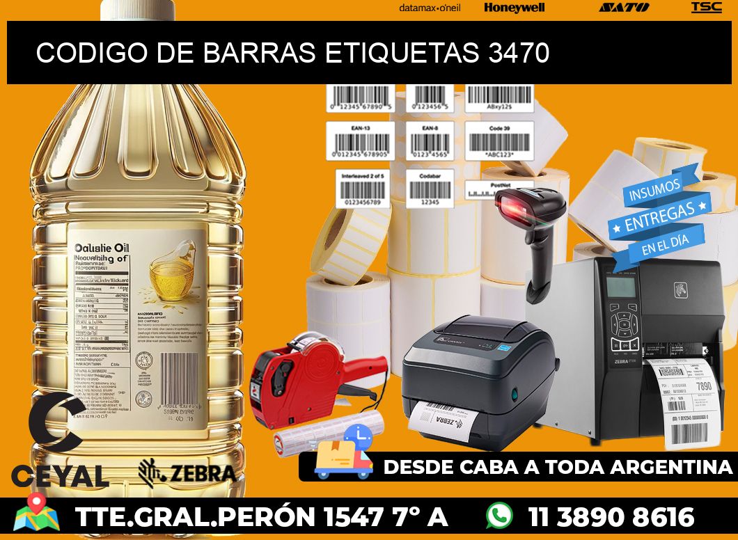 CODIGO DE BARRAS ETIQUETAS 3470