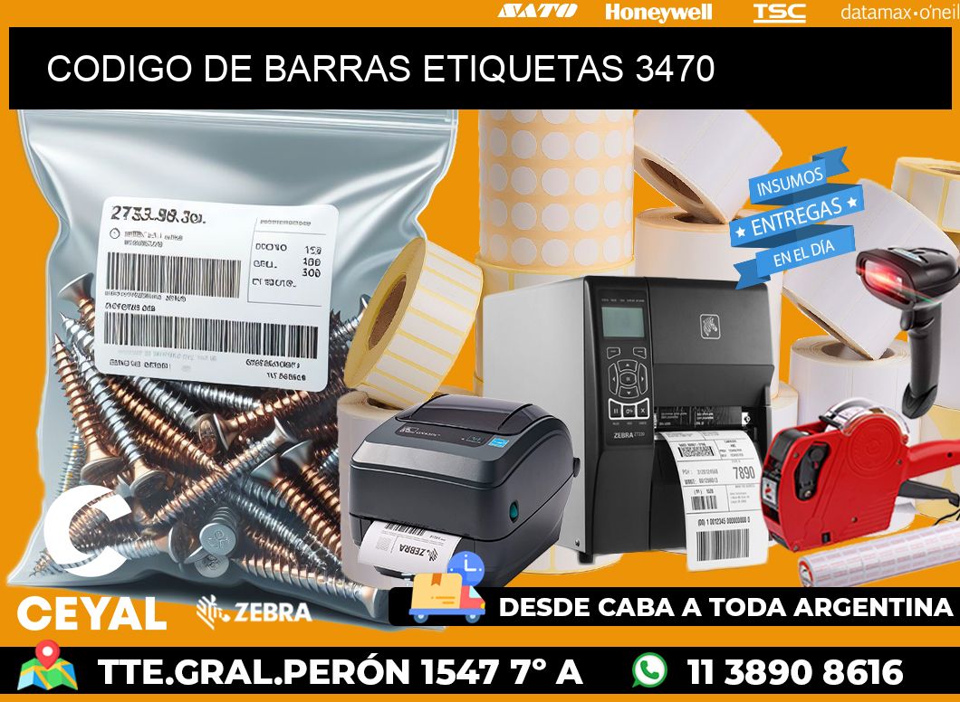 CODIGO DE BARRAS ETIQUETAS 3470