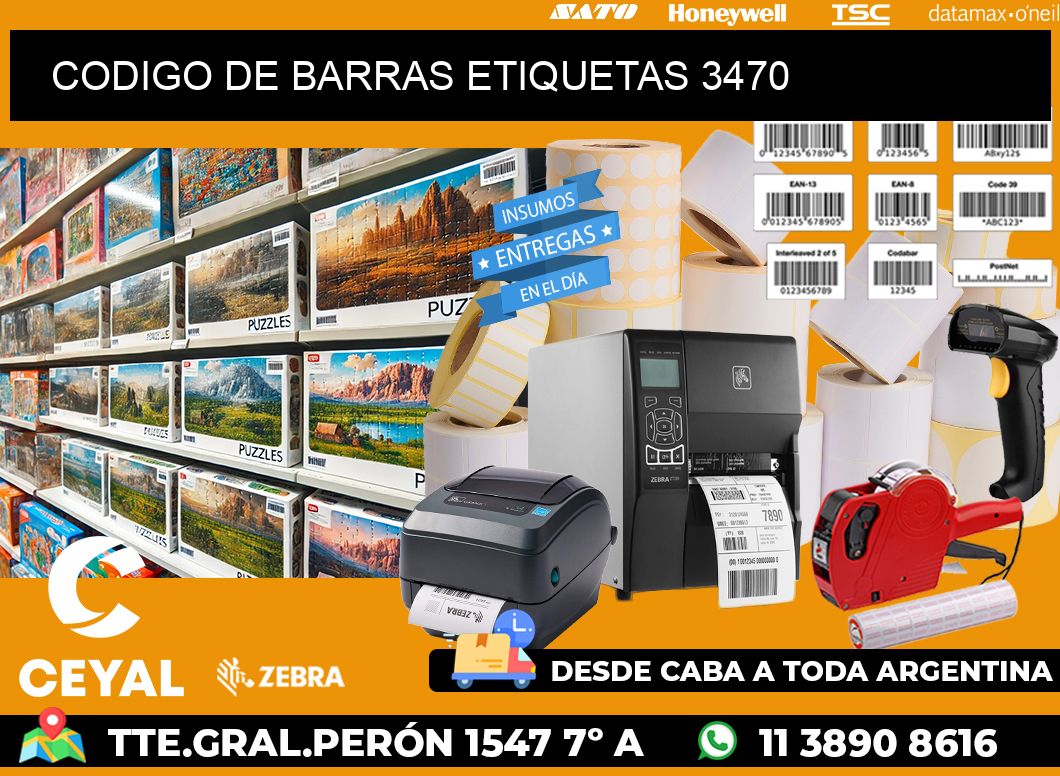 CODIGO DE BARRAS ETIQUETAS 3470