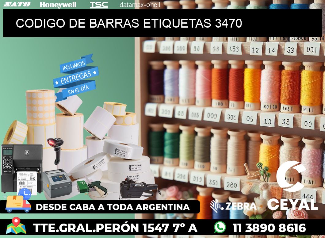 CODIGO DE BARRAS ETIQUETAS 3470