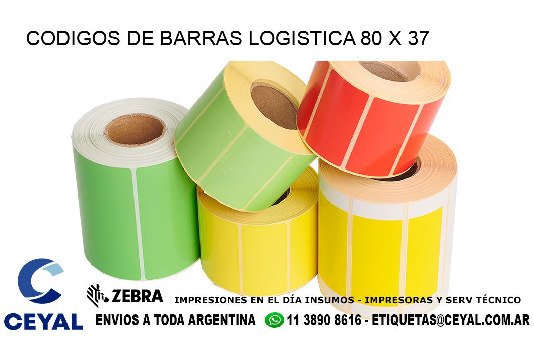 CODIGOS DE BARRAS LOGISTICA 80 x 37