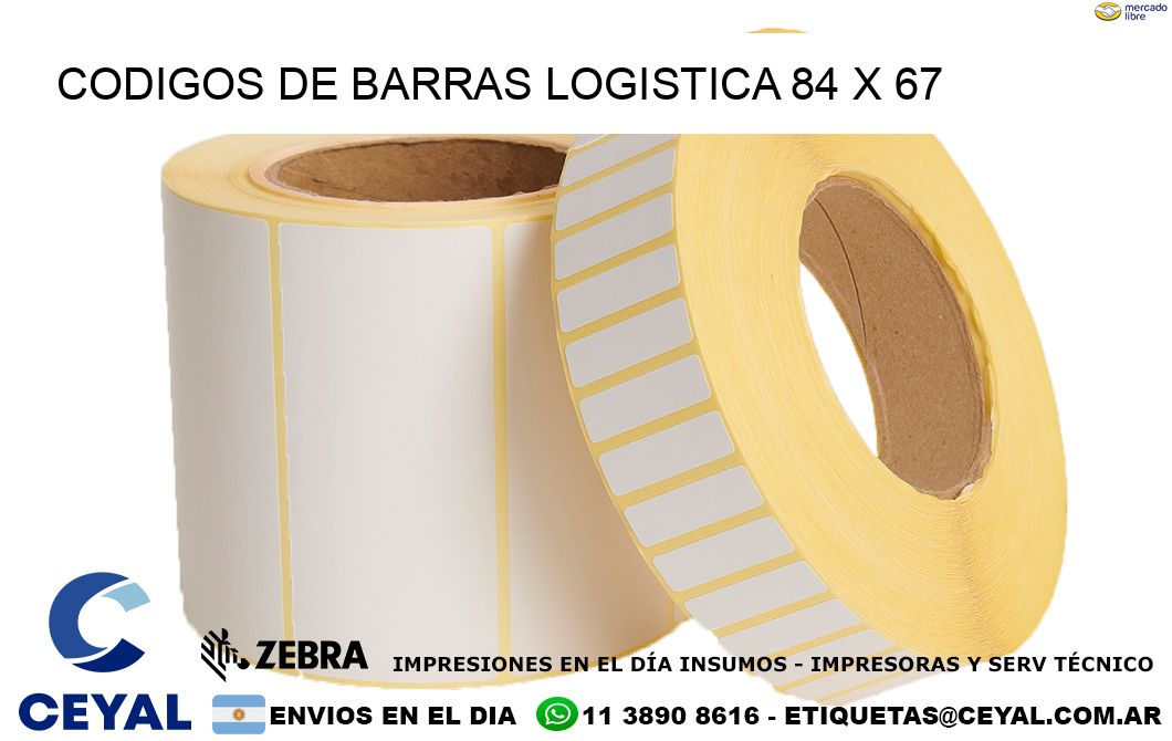 CODIGOS DE BARRAS LOGISTICA 84 x 67