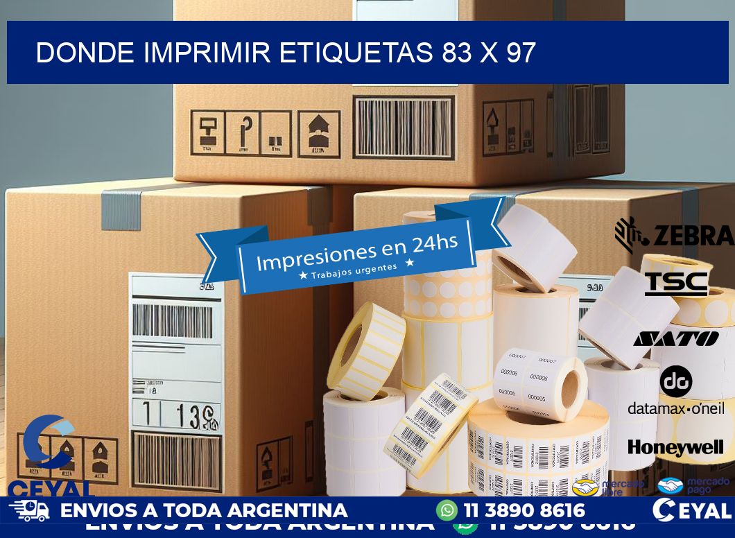 DONDE IMPRIMIR ETIQUETAS 83 x 97