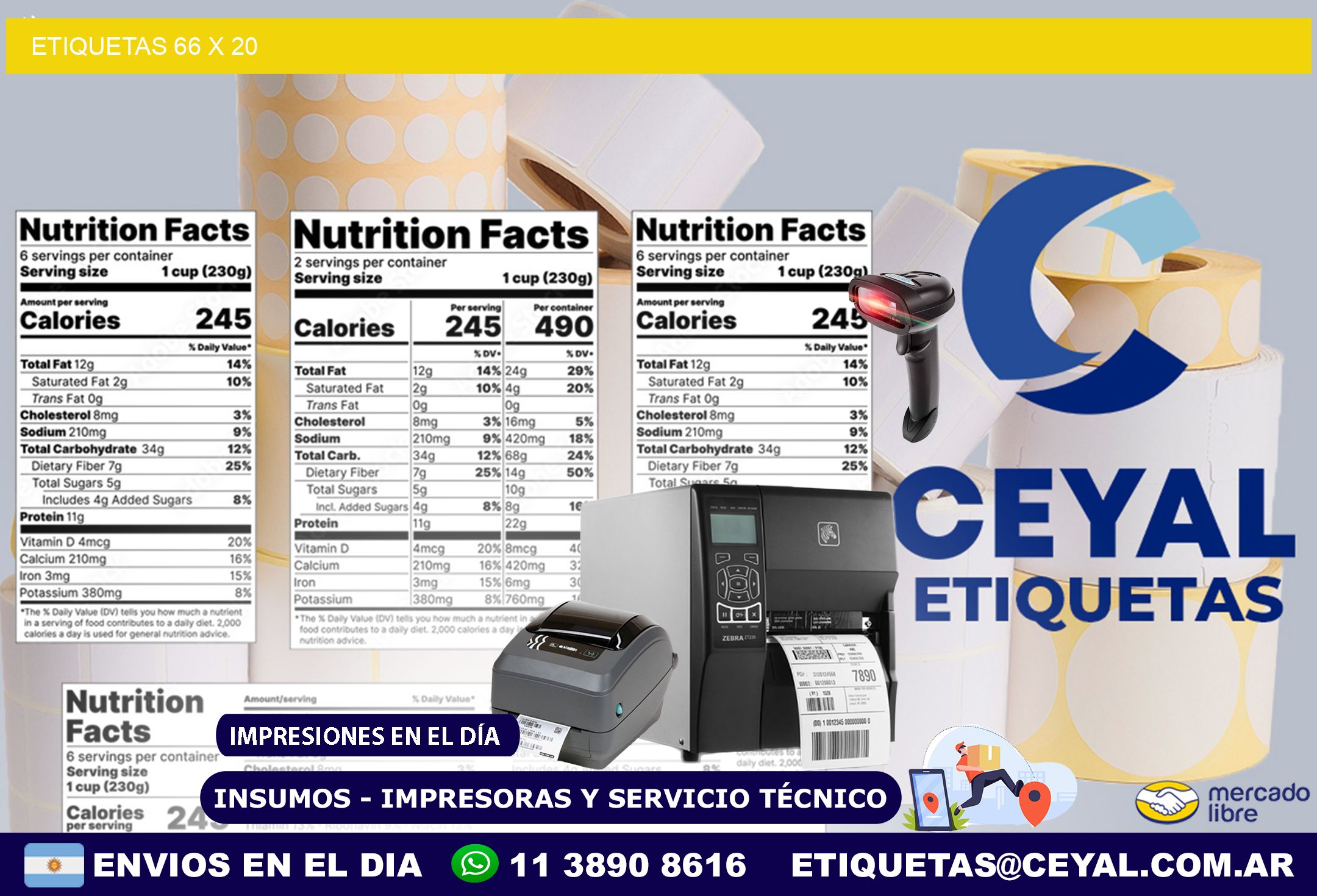 ETIQUETAS 66 x 20