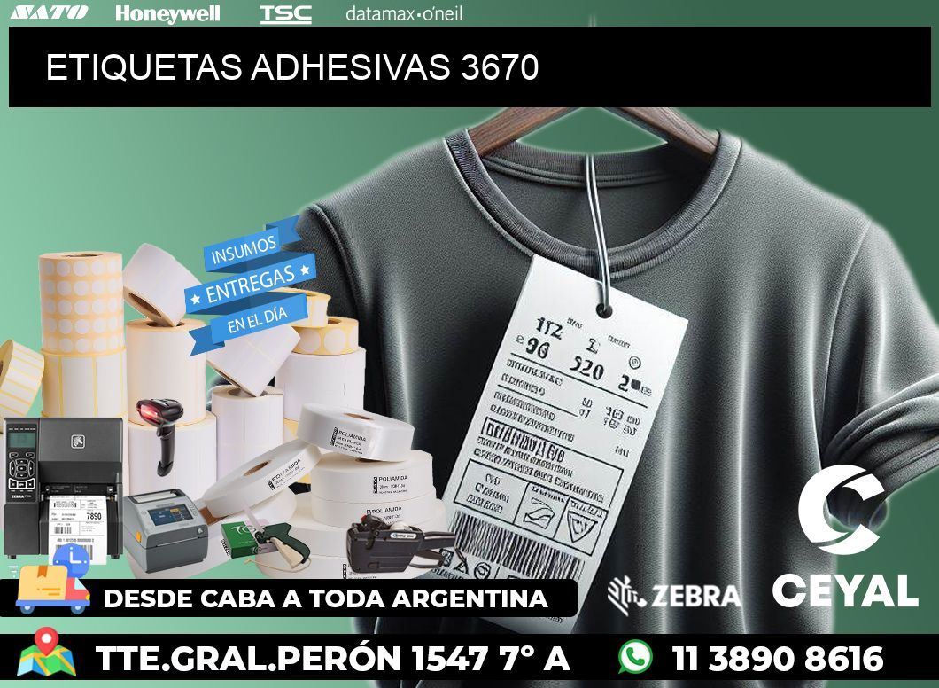 ETIQUETAS ADHESIVAS 3670