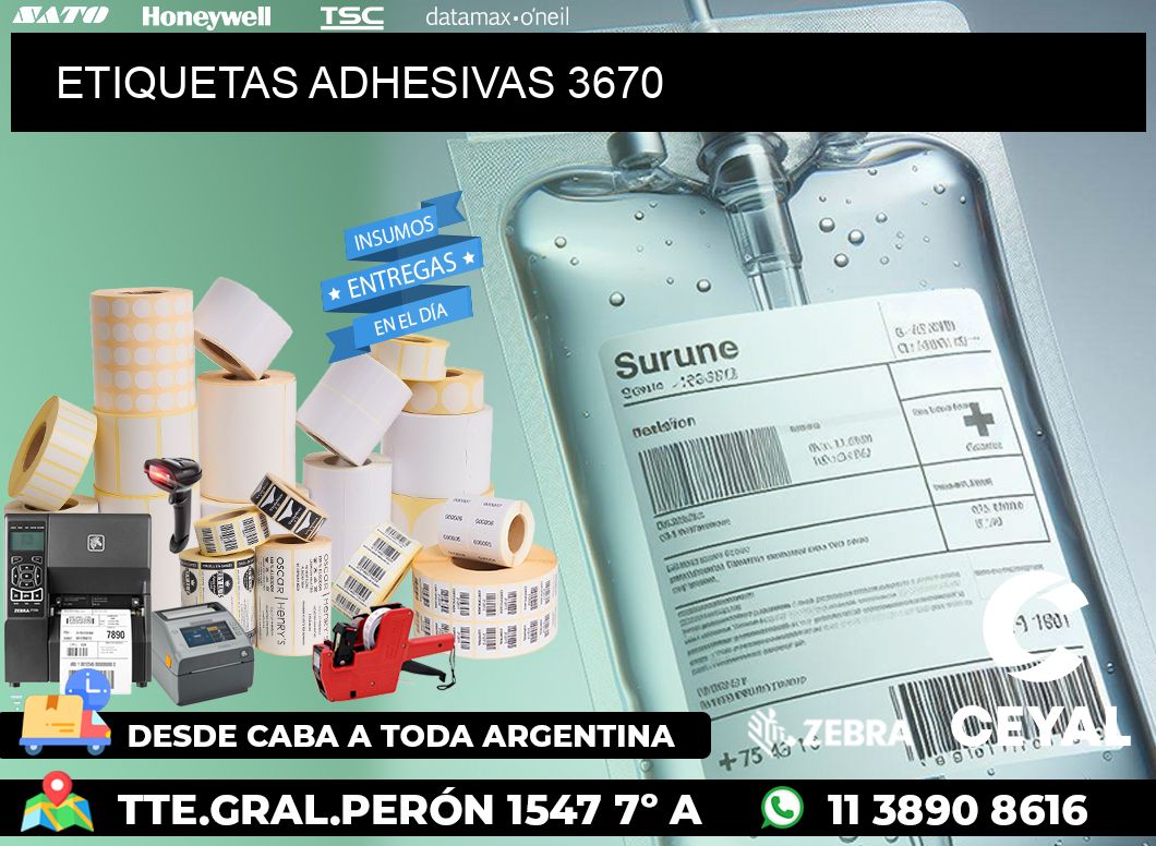 ETIQUETAS ADHESIVAS 3670