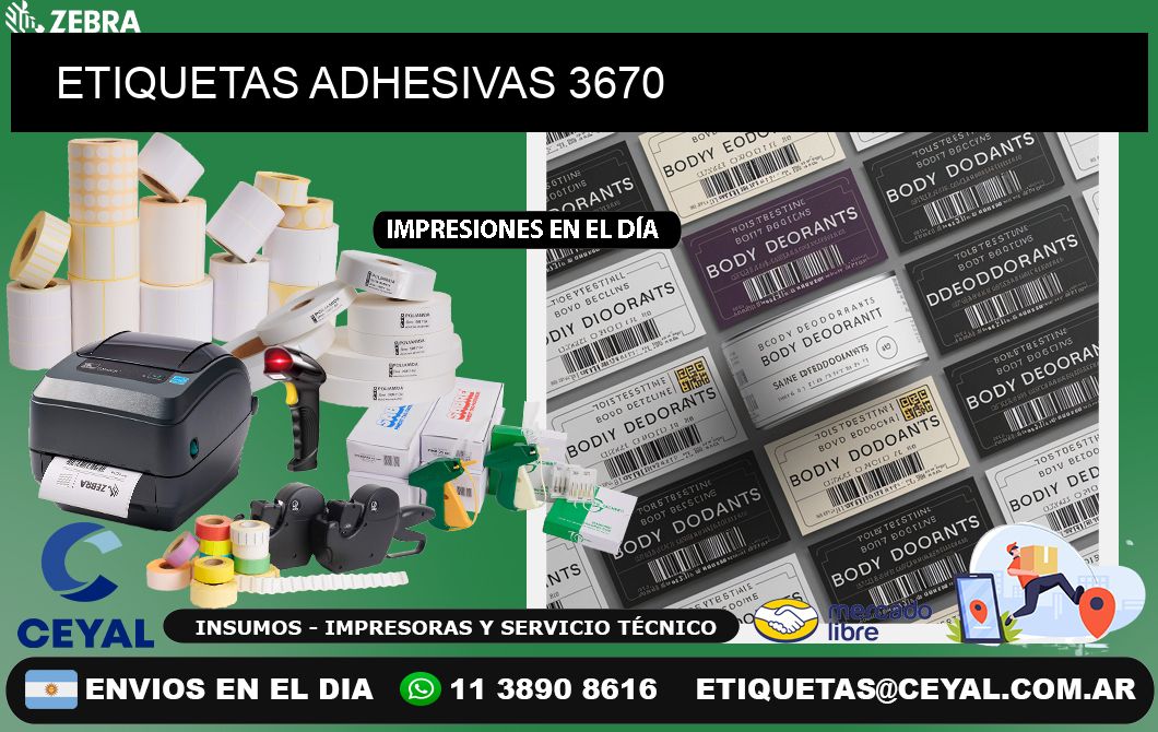 ETIQUETAS ADHESIVAS 3670