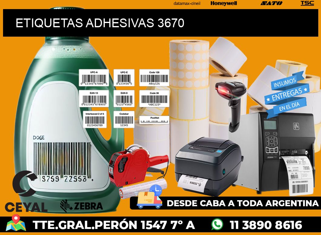 ETIQUETAS ADHESIVAS 3670