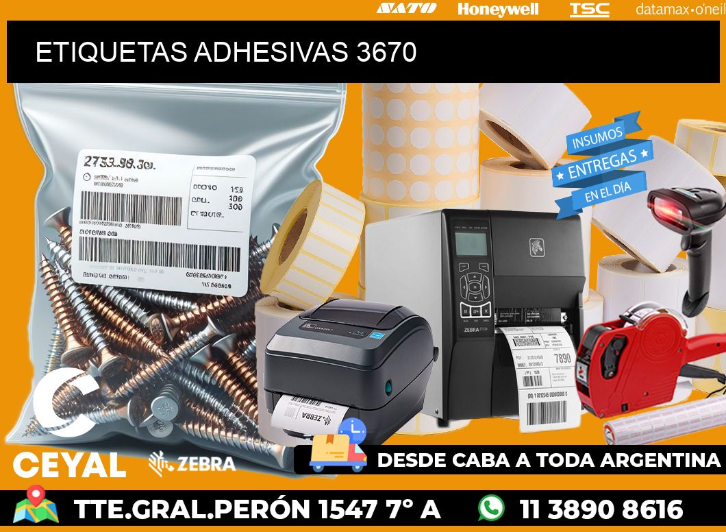 ETIQUETAS ADHESIVAS 3670