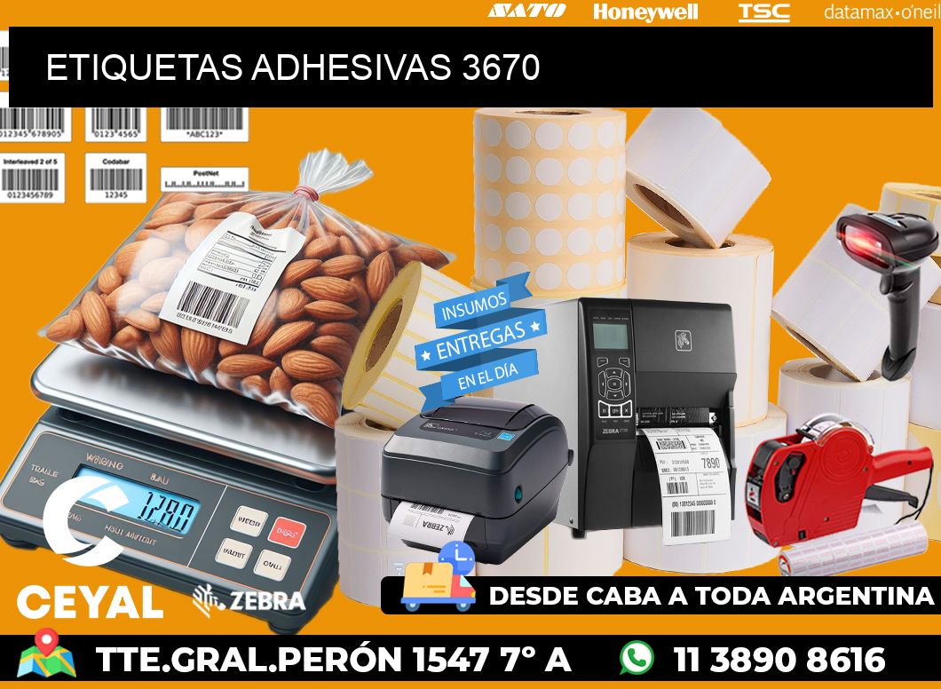 ETIQUETAS ADHESIVAS 3670