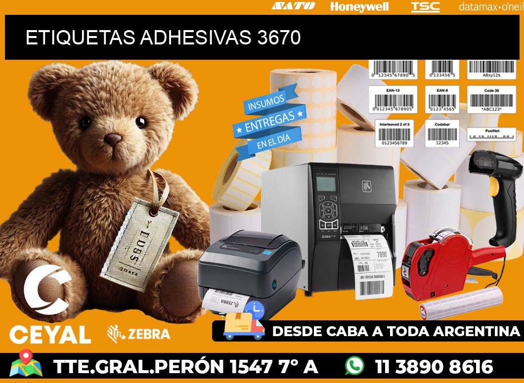 ETIQUETAS ADHESIVAS 3670