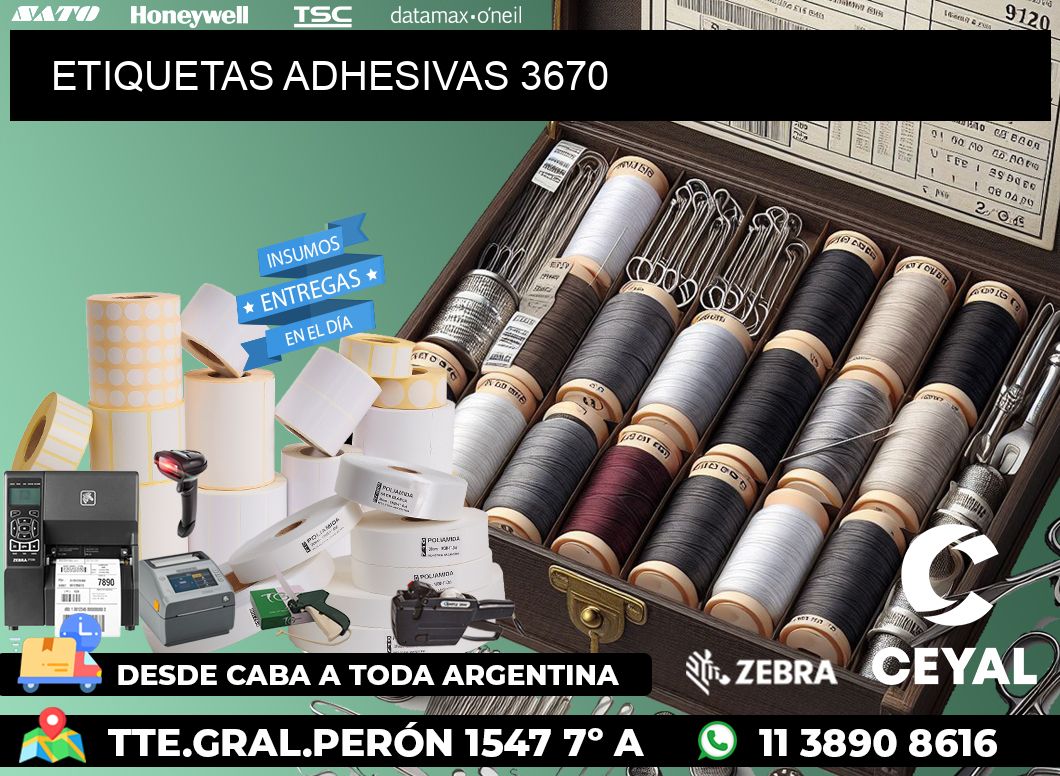 ETIQUETAS ADHESIVAS 3670