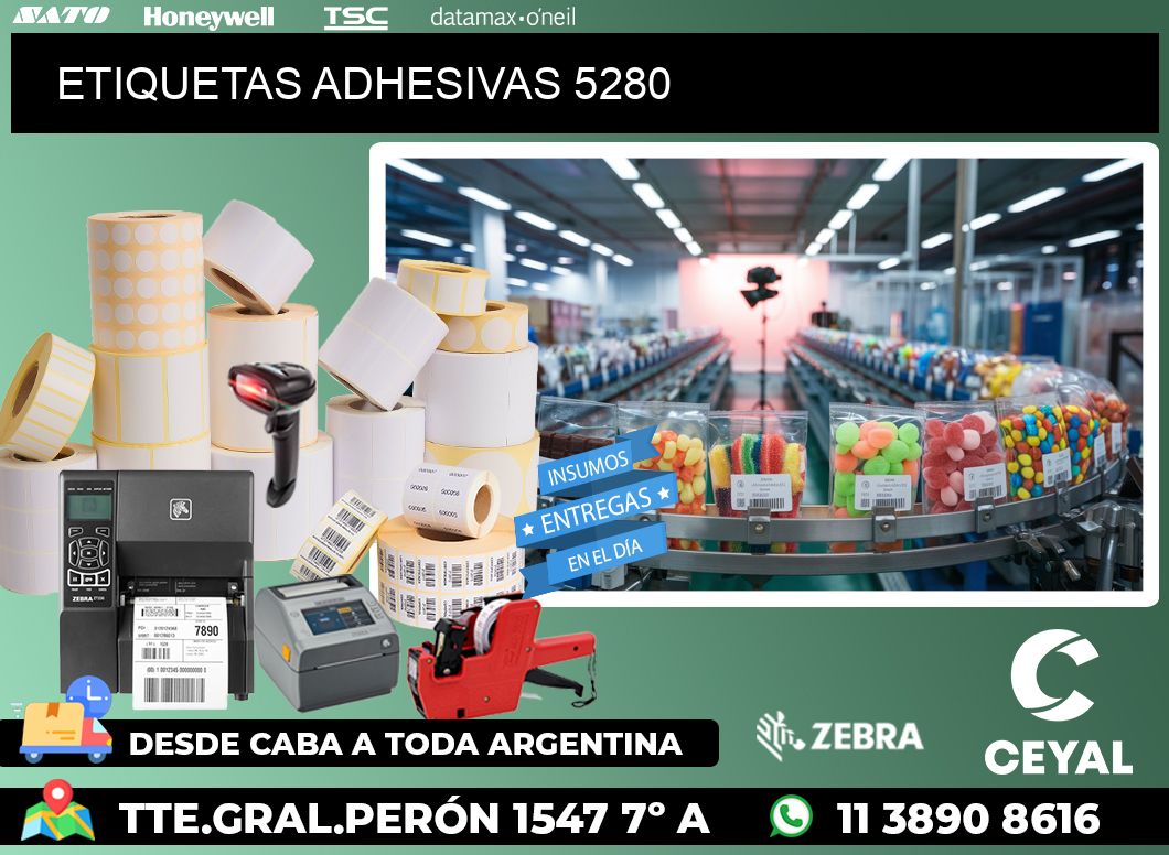 ETIQUETAS ADHESIVAS 5280