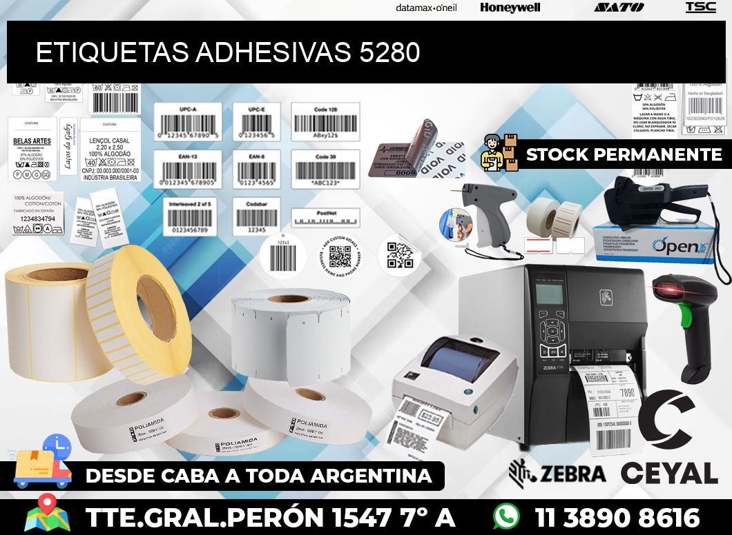 ETIQUETAS ADHESIVAS 5280