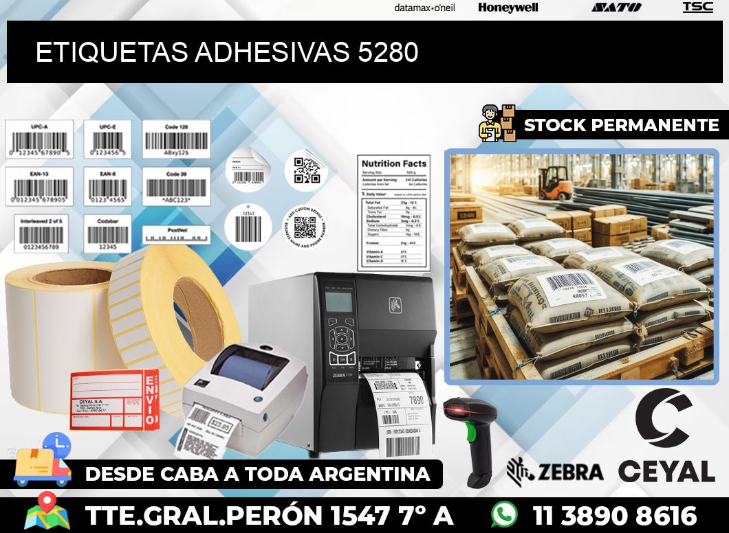 ETIQUETAS ADHESIVAS 5280