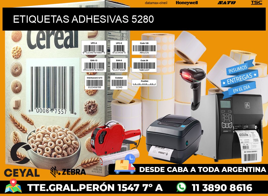 ETIQUETAS ADHESIVAS 5280