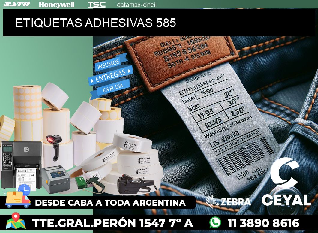 ETIQUETAS ADHESIVAS 585