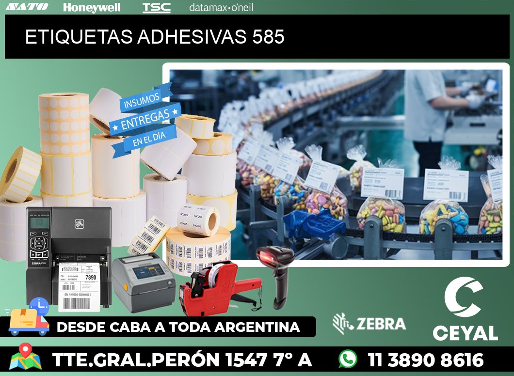 ETIQUETAS ADHESIVAS 585