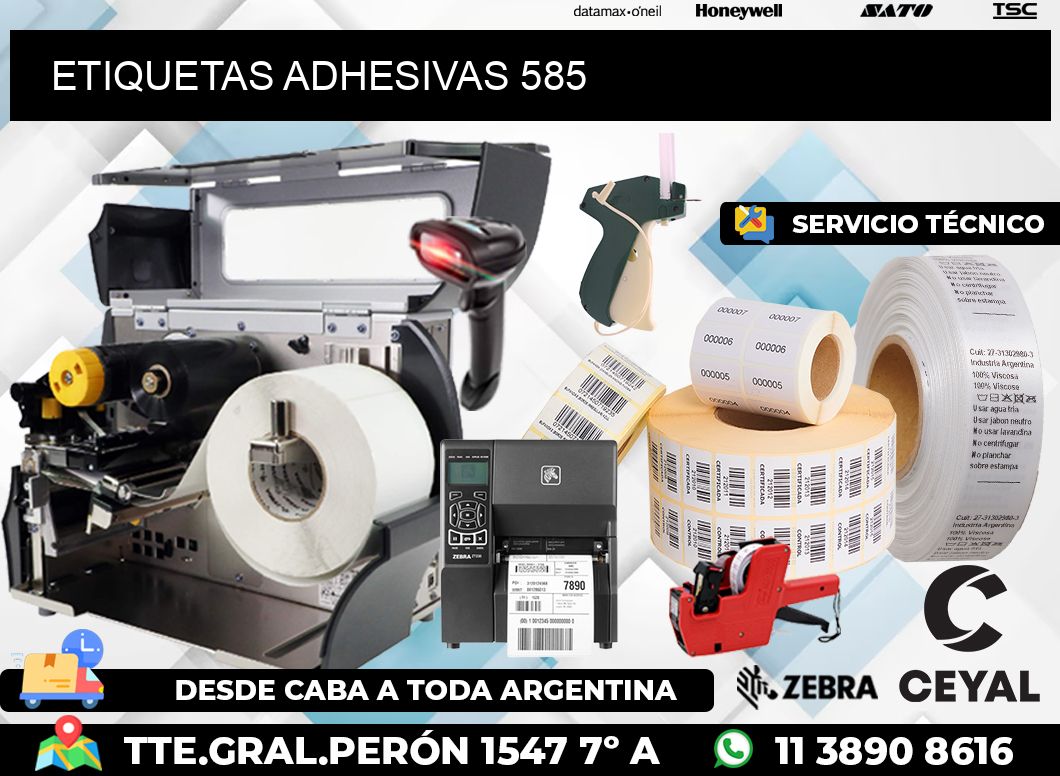 ETIQUETAS ADHESIVAS 585