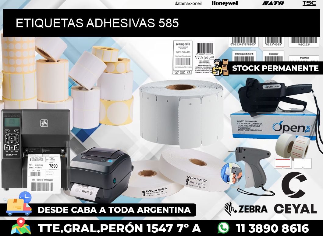 ETIQUETAS ADHESIVAS 585