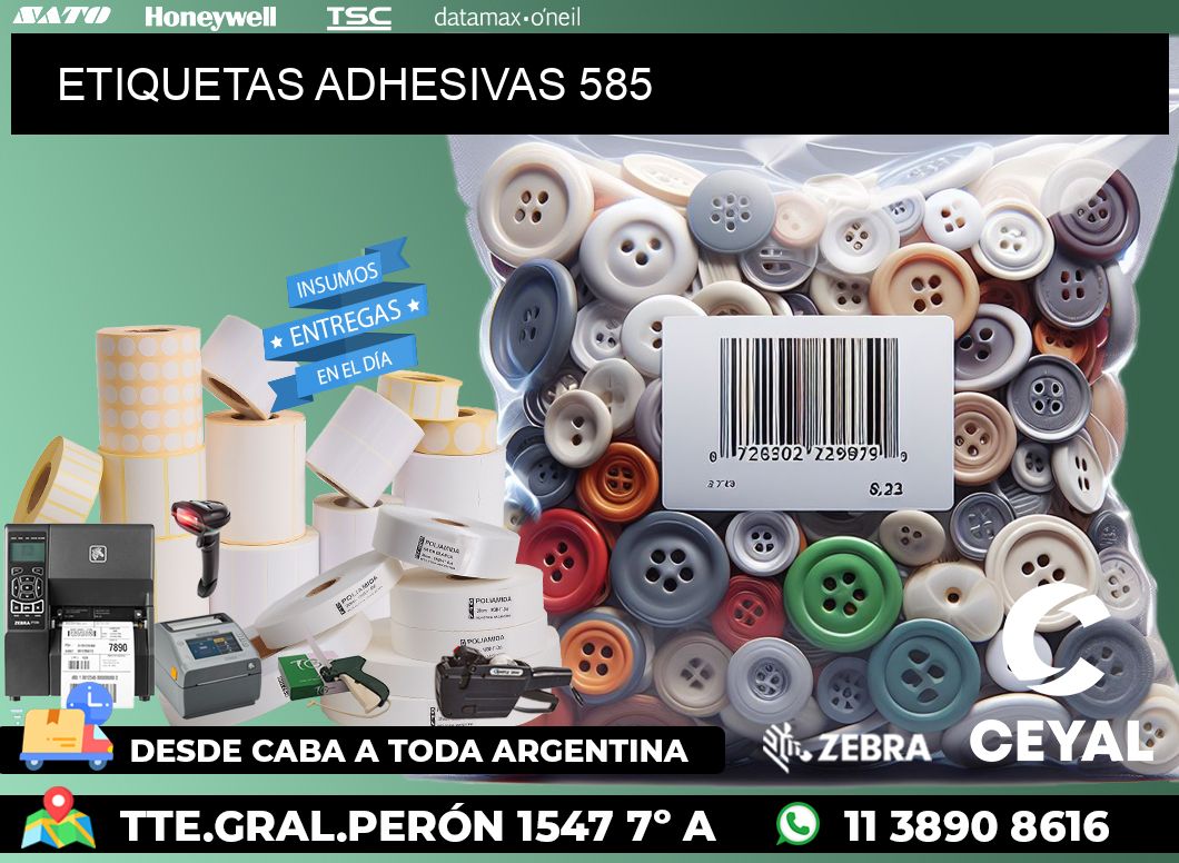 ETIQUETAS ADHESIVAS 585